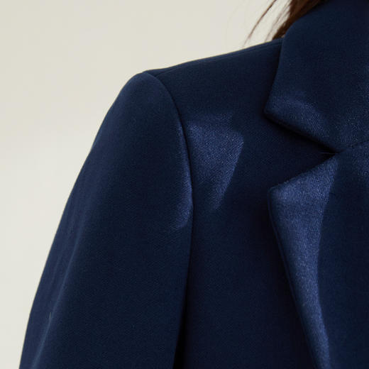 罗蒙秋冬季磨毛小西装外套女士休闲百搭通勤一粒扣单西服上衣外套女 商品图4