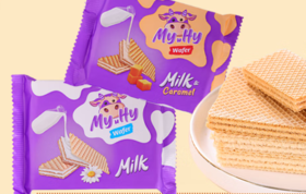 老亚牛奶味威化饼干70g