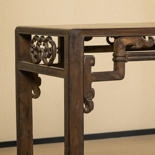 清 红木如意卡子花四面平条桌 商品图1