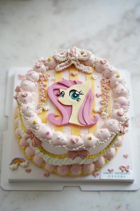 手绘奶油蛋糕 | 鲜果原味奶油 - 翻糖小马宝莉