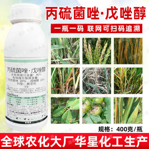 40%丙硫菌唑戊唑醇小麦白粉病赤霉病锈病专用杀菌剂华星齐泰正品 商品图2