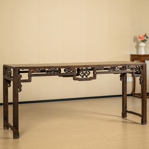 清 红木如意卡子花四面平条桌 商品图0