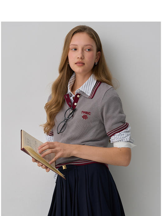 Teenie Weenie小熊卡通字母毛衣女夏季女毛衫TTKW256306N 商品图1