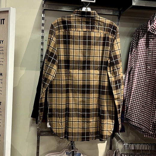 瑕疵Tommy Hilfiger/汤米 男士春秋透气刺绣小标扣领休闲长袖格子衬衫 商品图1
