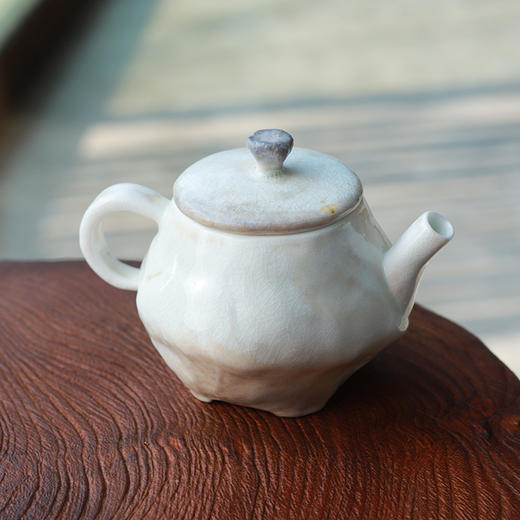 【林栖好物】【手捏“钻石”壶】满容：100ml 李现锋纯手工柴烧壶 瓷 商品图1