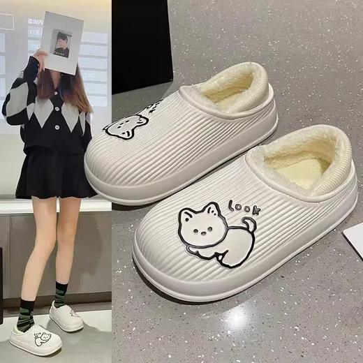 【新款情侣棉拖鞋】舒适温暖，防滑耐磨，长效保温。情侣新款可爱又实用，加厚毛绒内里，柔韧材质，经久耐穿。室内外皆可穿搭，为你带来冬季保暖，让生活更美好！ 商品图3
