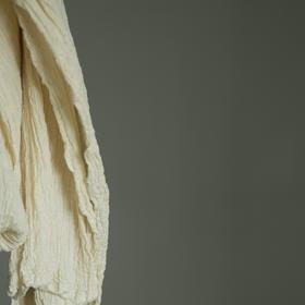 纯棉手工围巾 白色