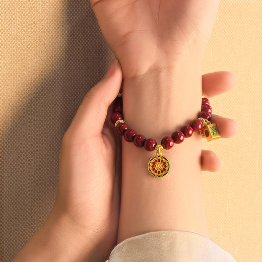 【新年到，财运到】BAOFANDI 蛇年朱砂手串 五路财神 本命年 招财 接好运手串 商品图6