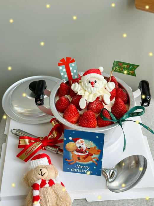 「经典」小铝锅 草莓蛋糕 一层夹层 送汤勺 商品图1