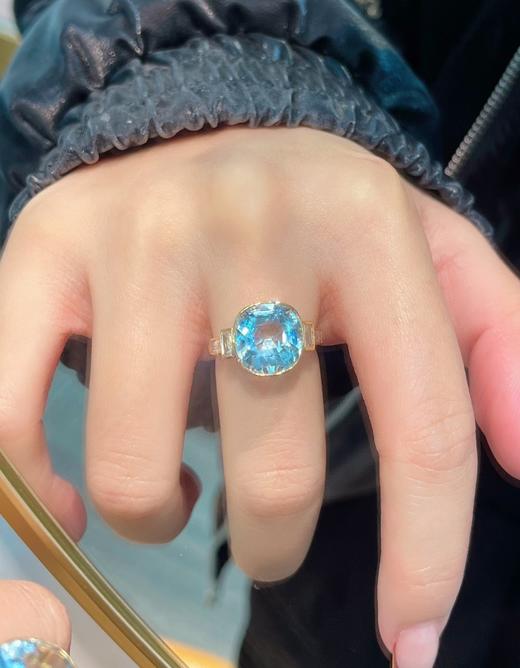 5.1ct刻面海蓝宝戒指 商品图3