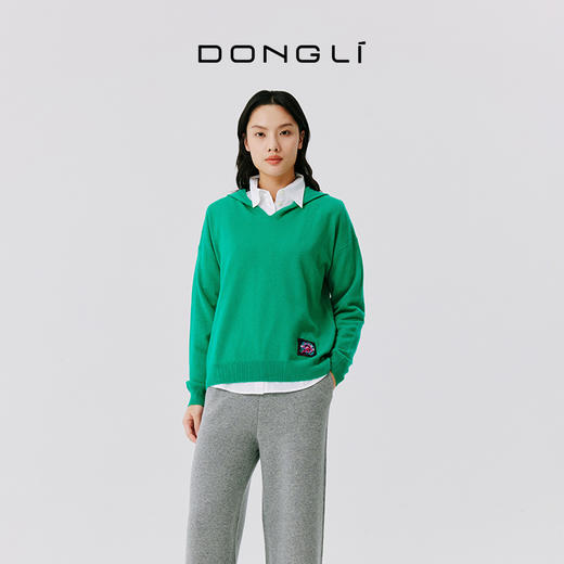 东黎 • 山羊绒女士秋冬蛇来运转连帽套衫 5010 商品图4