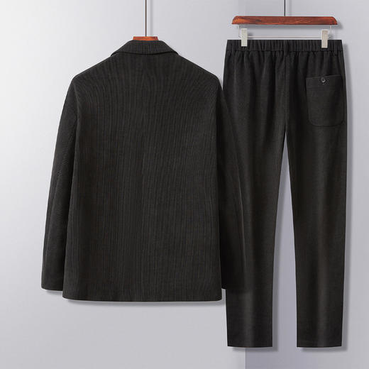 【西服+西裤】罗蒙秋冬灯芯绒西服套装男士简约休闲宽松时尚厚款西装减龄两件套 商品图1