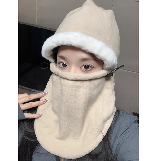 裁缝学苑AS392骑行一体帽子纸样冬季保暖防寒面罩围脖口罩女护耳脖套样板 商品图5