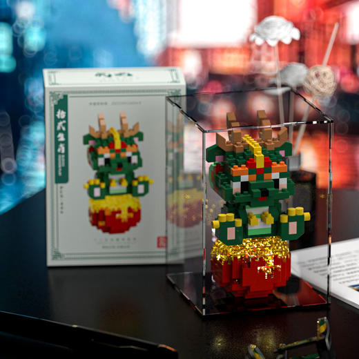 儿童新年蛇年吉祥物十二生肖积木 年货新年礼物财神醒狮拼装积木儿童玩具摆件 商品图6