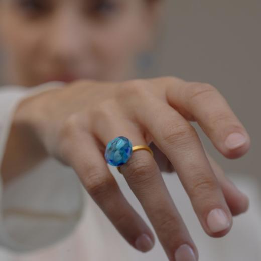 北京仓｜Joidart-GAUDÍ-蓝色之心 戒指［西班牙设计师］ 商品图0