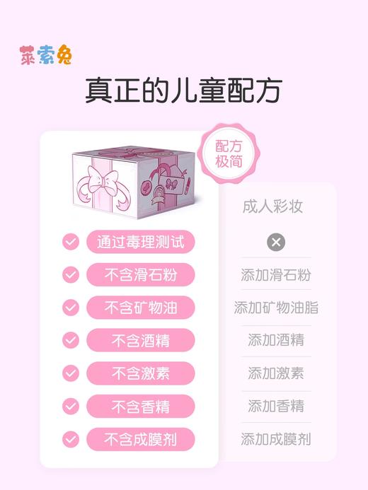 莱索兔儿童专用化妆品套装童真限定礼盒 商品图3