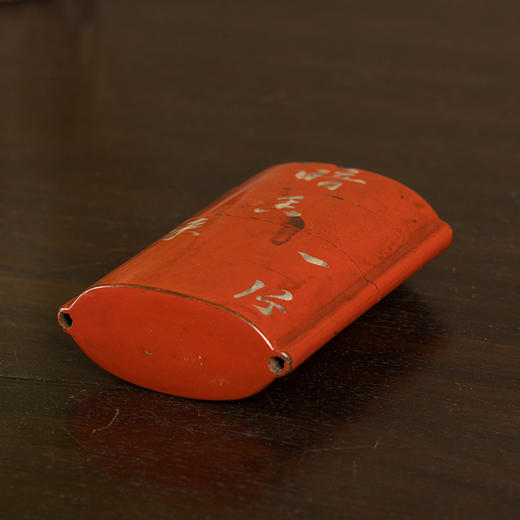 清 朱漆嵌螺钿诗文四层随身香盒 商品图4