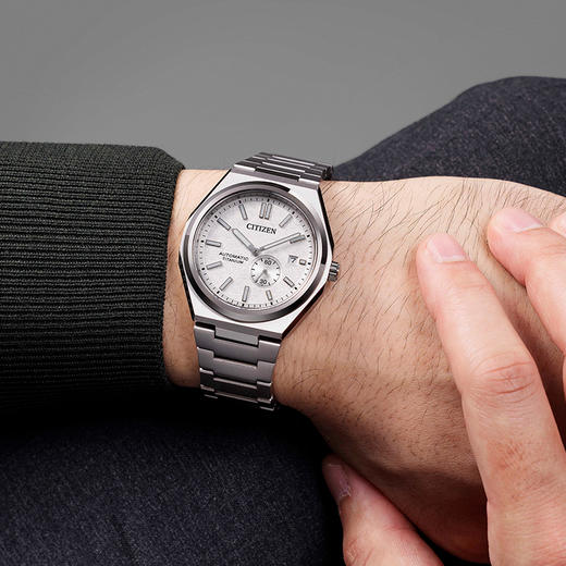 西铁城/CITIZEN新款机械表舒博钛腕表商务休闲男表NJ0180-80A 商品图4