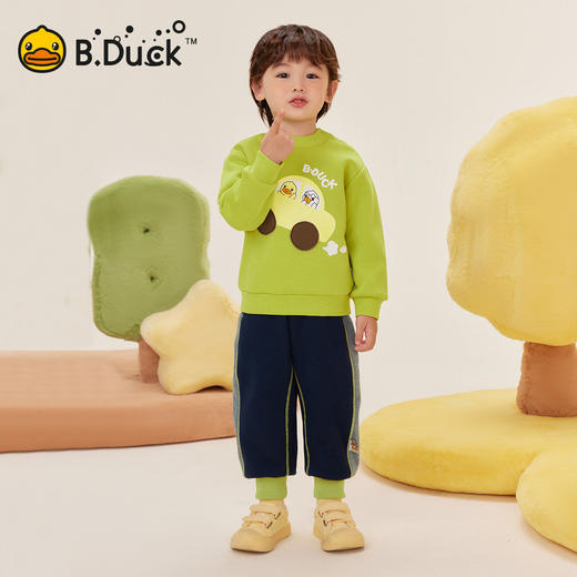bduck小黄鸭童装男童裤子加绒宝宝冬装儿童保暖长裤加厚90-130 BF5573018 商品图1
