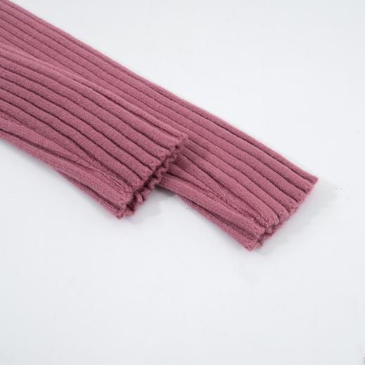 茧墨 抗起球安迪绒竖条纹高领套头毛衣 商品图3