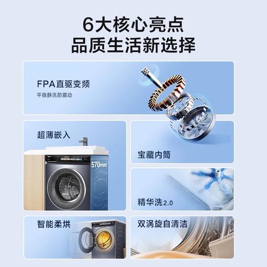 海尔家用全自动直驱精华洗10kg滚筒洗烘一体EG100HBD176PRO 商品图0