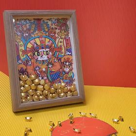 泡面猫丨财神到摆台画