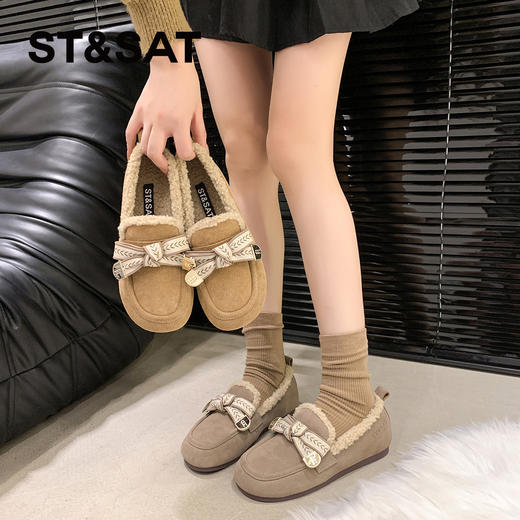 【绒里可选】星期六蝴蝶结甜美豆豆鞋SSC3111F4E/SSC4111F7D 商品图2