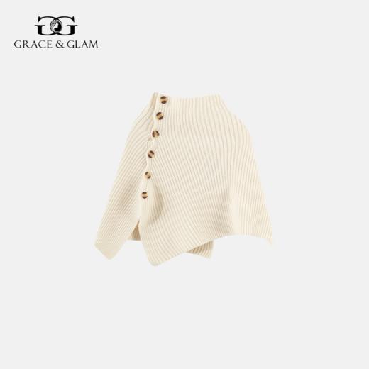 Grace&Glam 羊毛半高领针织保暖披肩斗篷围脖 商品图2