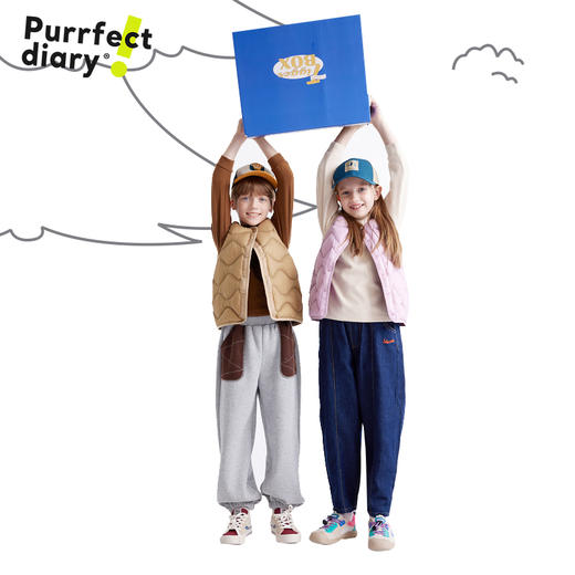 *【咕噜日记】【两面可穿】儿童轻暖双面穿羽绒马甲 PDMJ2412 商品图1