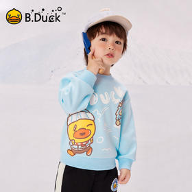 bduck小黄鸭童装女童卫衣加绒儿童长袖上衣休闲冬装保暖90-130 BF5531071