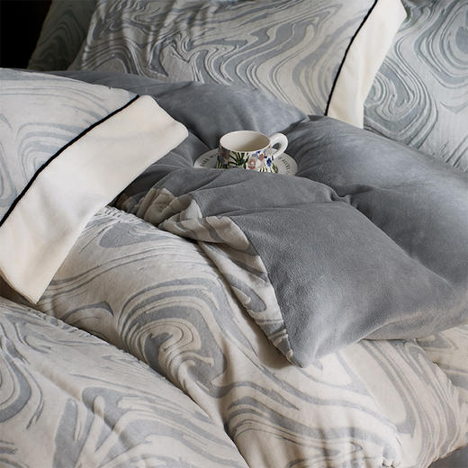 顶柔6D雕花牛奶绒四件套|暖糯舒适牛奶绒，无静电更安睡 商品图14