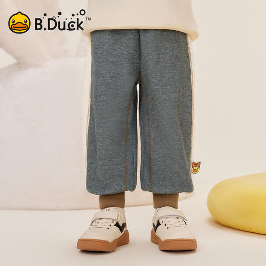 bduck小黄鸭童装男童裤子加绒宝宝冬装儿童保暖长裤加厚90-130 BF5573018 商品图0