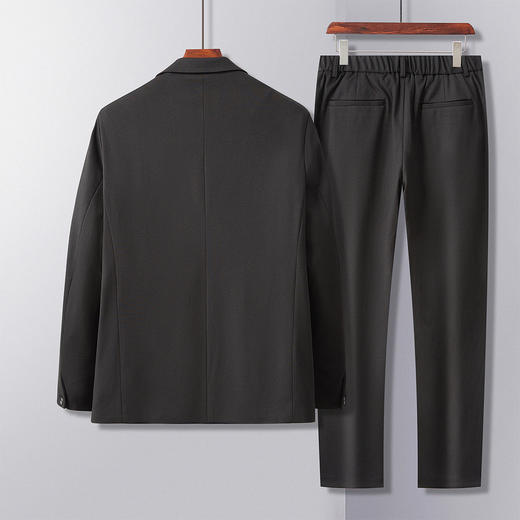 【上衣+裤子】罗蒙春秋款西服套装男士简约舒适时尚休闲百搭通勤西装两件套 商品图1