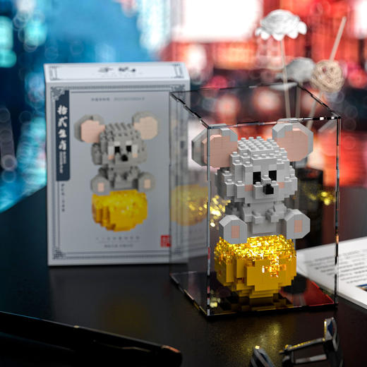 儿童新年蛇年吉祥物十二生肖积木 年货新年礼物财神醒狮拼装积木儿童玩具摆件 商品图7