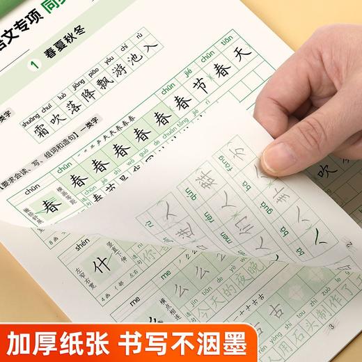 【书行】小学同步练字帖一年级二年级三年级四年级五六年级下册字帖描红字贴人教版语文同步小学生硬笔练字帖专用正版每日一练 商品图8
