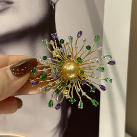 甄珠贝·新春 【新年加金，加好运】璀璨烟花 南洋金珠 浓金 强光，基本无暇 11-12mm