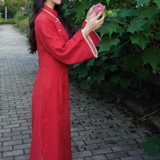 裁缝学苑AS390新年中国风改良旗袍羊羔绒对襟外套纸样女装样板版型图纸 商品图4