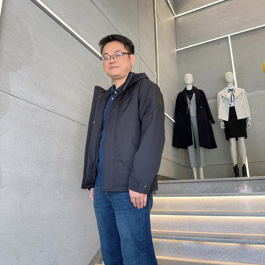 佐丹奴梭男装织棉衣连帽保暖商务休闲宽松棉衣外套01074609 商品图1