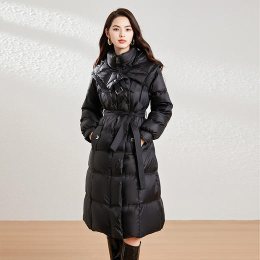 【高货kbnq】全新升级【铂金会员882/天猫1189/差价307】(04044) 洛诗琳冬季新款高端加厚保暖长款过膝显瘦连帽羽绒服 商品图0