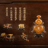 清 红木百宝嵌博古清供图诗文三围屏宝座 商品缩略图2