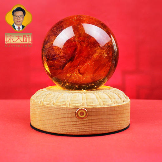 宋大师新款琉璃球水晶灯摆件家居饰品玄关客厅办公室摆件开业礼品 商品图0