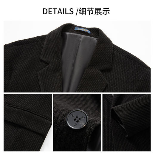 【西服+西裤】罗蒙秋冬季厚款西服套装男士两件套百搭休闲简约通勤舒适日常西装 商品图6