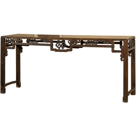 清 红木如意卡子花四面平条桌 商品图5