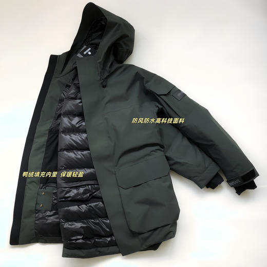 25特价 2412312   男款 绿色滑雪服 羽绒服 商品图3