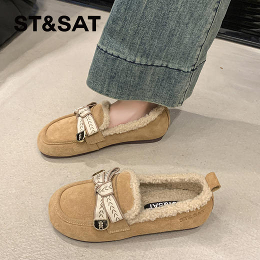 【绒里可选】星期六蝴蝶结甜美豆豆鞋SSC3111F4E/SSC4111F7D 商品图1