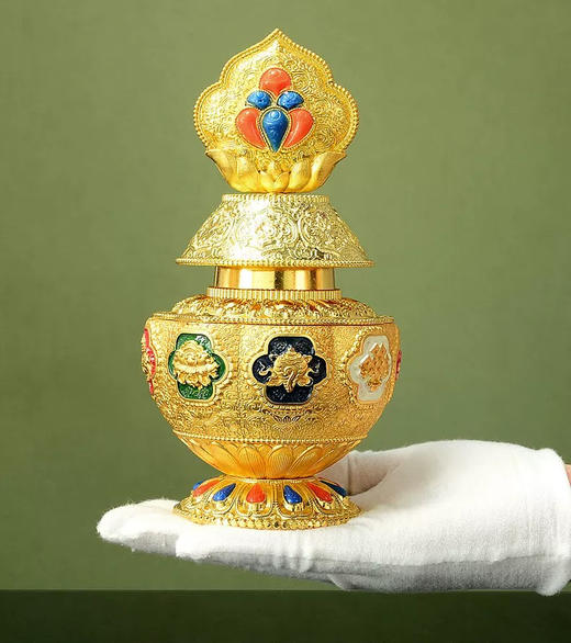 佛堂摆件寺庙制作殊胜宝瓶地藏王宝瓶已装藏宝瓶 商品图9