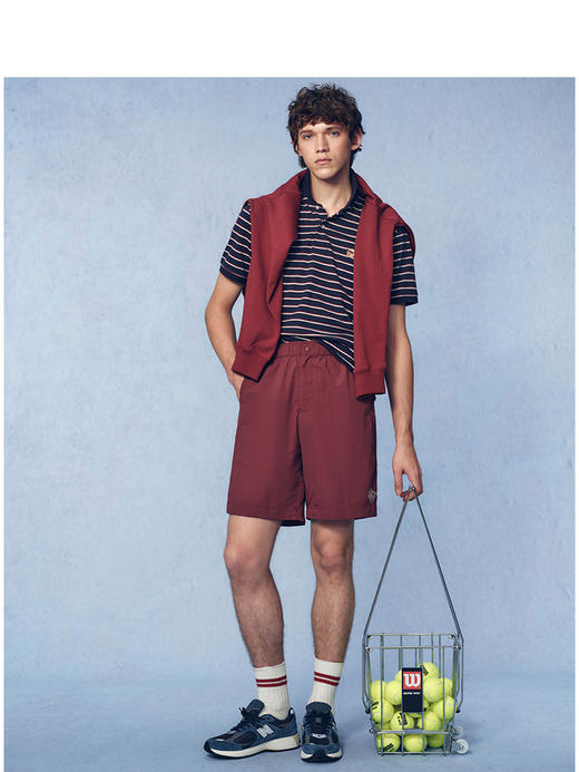 Teenie Weenie小熊男装卡通条纹POLO衫T恤男夏季TNHS256301N 商品图2