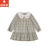 棉果果春季新品商场同款女童绿色格子翻领连衣裙M122700225081 商品缩略图1