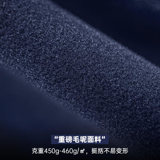 工装优选美式复古重磅毛呢卫衣宽松保暖拼接口袋圆领上衣男秋冬季 商品图2