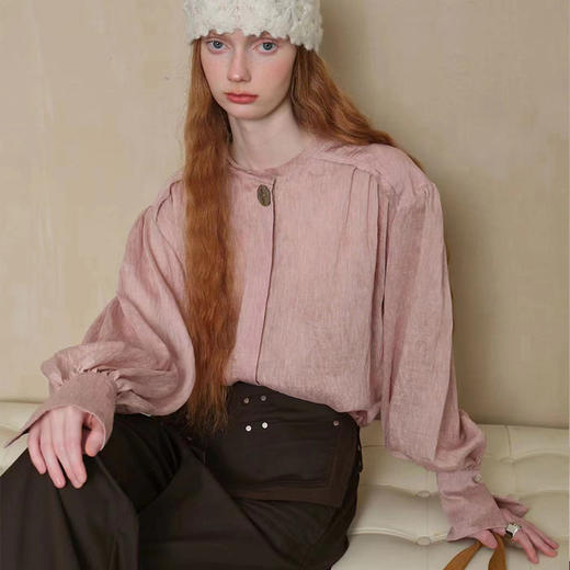 【顺丰包邮】20329 洛诗琳清雅别致高级感新中式天丝混纺衬衫女9682 商品图0